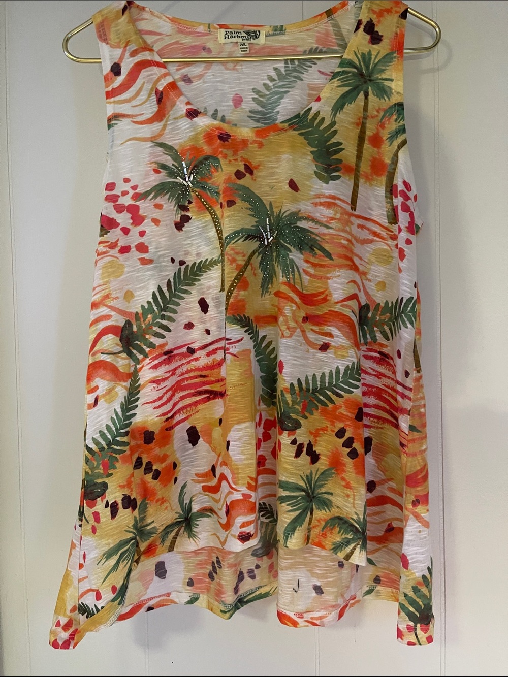 Palm Beach Tropical Print A-Line Skirt in Multi-Color by Palm Beach